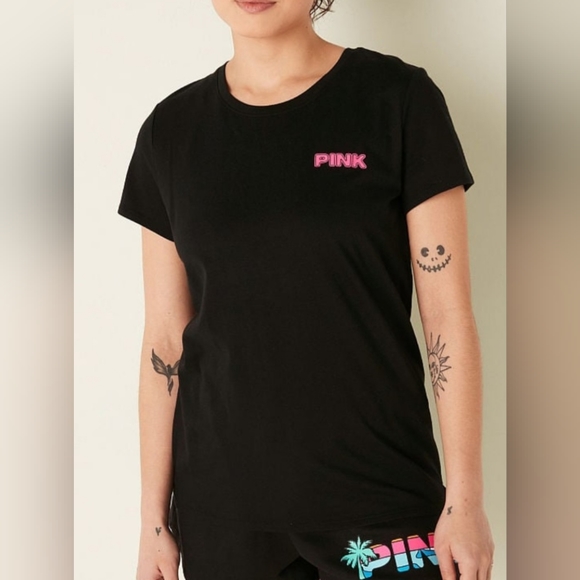 Victorias Secret Pink Tropical Shine T-Shirt. Brand New 💎 - Picture 4 of 6